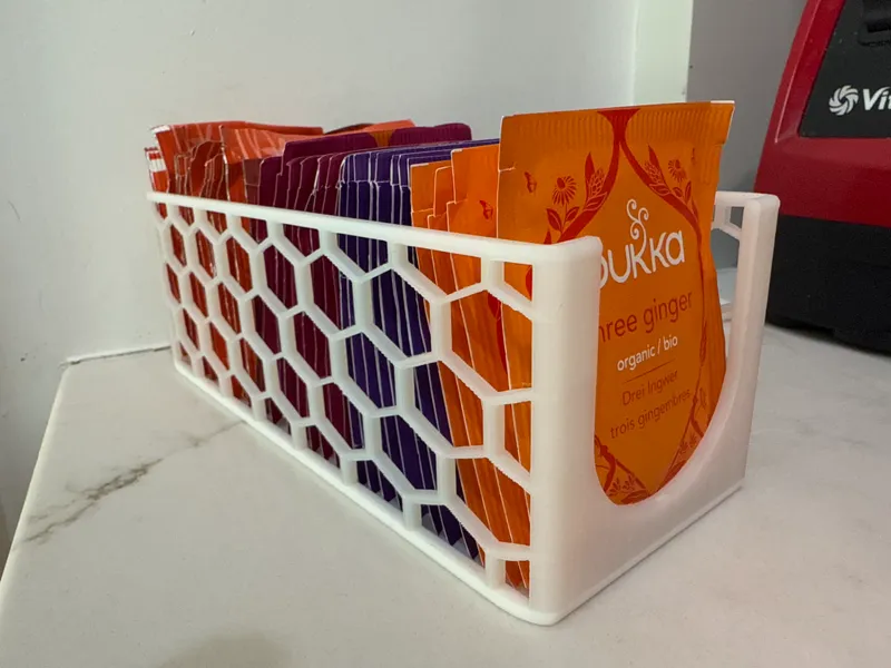 Hexagon tea bag organizer