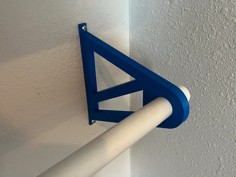 Filament wall mounts for 3/4 in PVC pipe