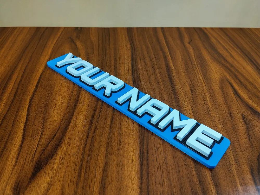 Customizable Nameplate Generator Multi-Color - Free 3D Print Model ...