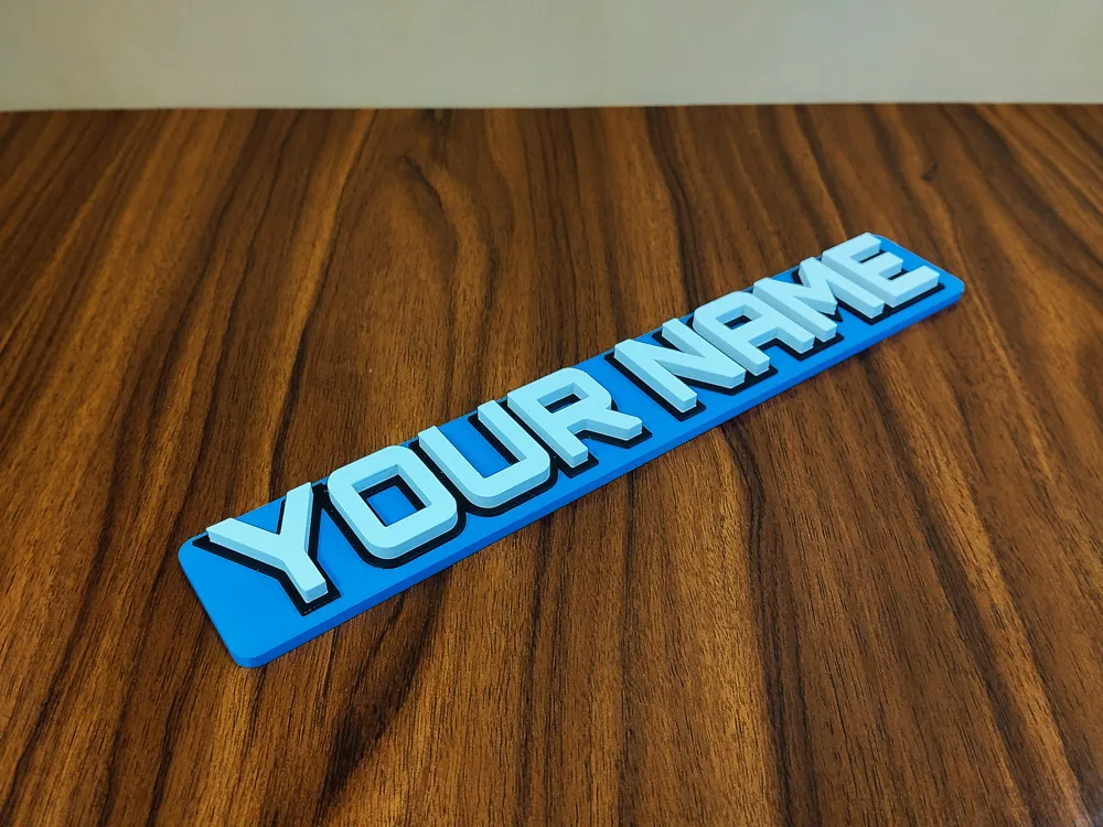 Customizable Nameplate Generator Multi-Color - Free 3D Print Model ...