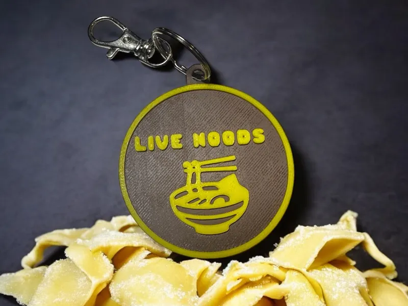 Live Noods keychain
