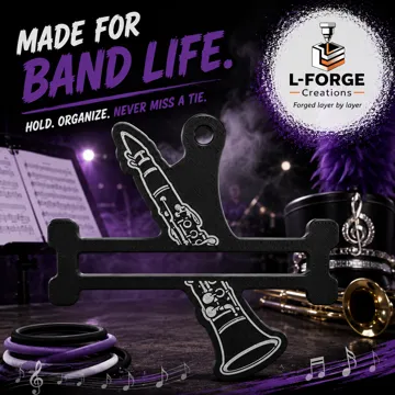 Accesorio para sujetar ligas de cabello: Clarinet Hair Tie Holder Keychain — vista de referencia 3