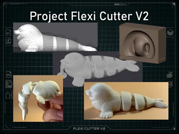 Outil de découpe pour créer des jouets flexi V2