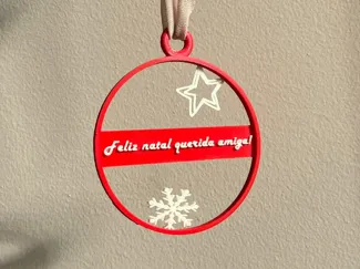 Christmas Ornament - Feliz natal querida amiga!