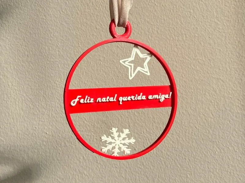 Christmas Ornament - Feliz natal querida amiga!