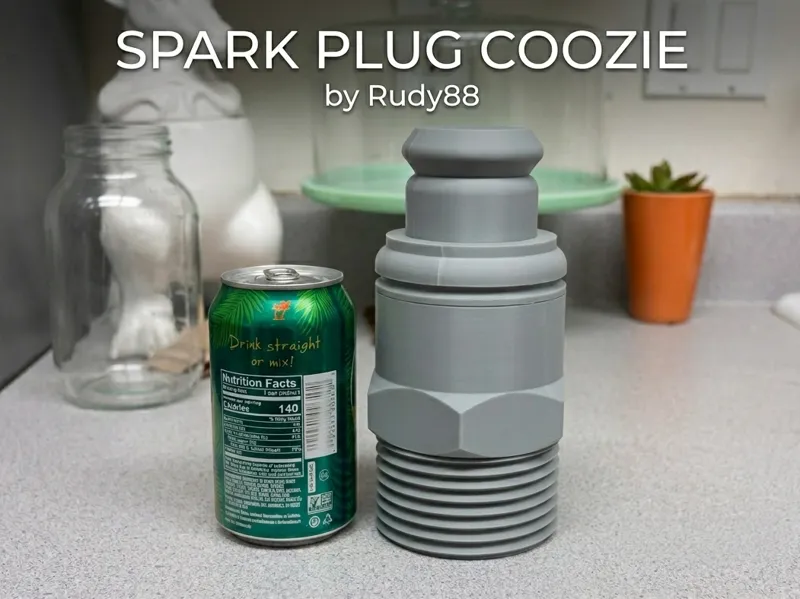 Spark PLug shaped Coozie
