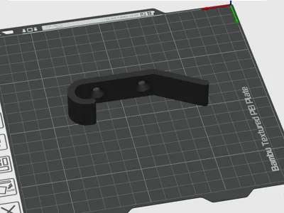 Coat hook with 32mm hole spacing 