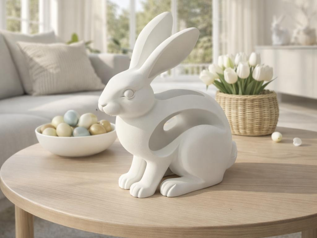 Scandinavian Easter Bunny – Minimal Art Home Decor