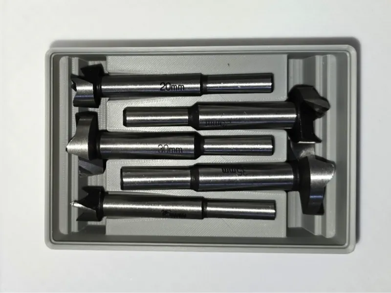 Compact Gridfinity Forstner Bits (5-pc, 15–35 mm)
