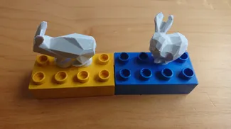 Duplo Compatible Brick Bunnies (2 Versions)