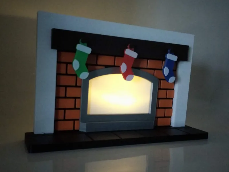 Tea Light Christmas Fireplace -Kit Build -No AMS