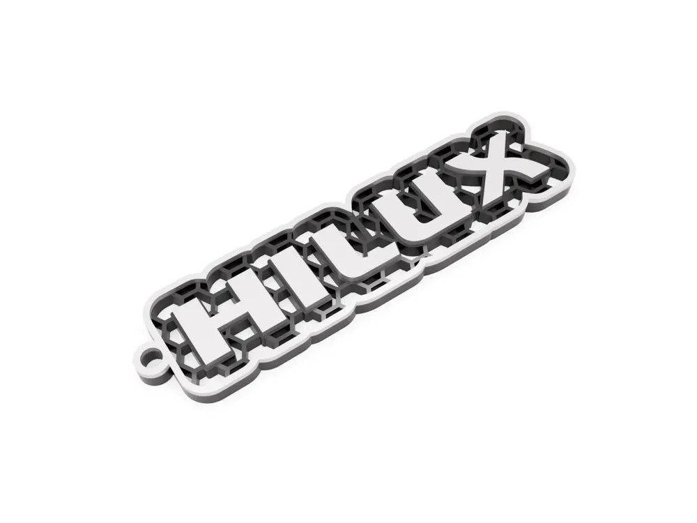 Toyota Hilux logo honeycomb keychain - Free 3D Print Model - MakerWorld