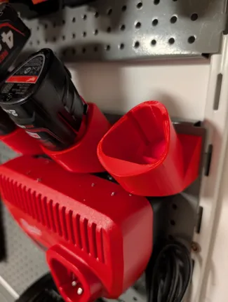 Milwaukee M12 Battery Holder Pegboard 15mm grid