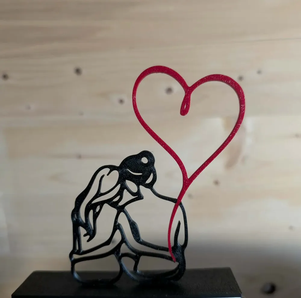 The Couple - Love / Friendship Sculpture - Free 3D Print Model - MakerWorld