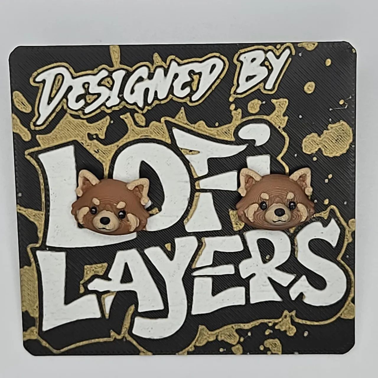 Red Panda Popper Earrings view 3
