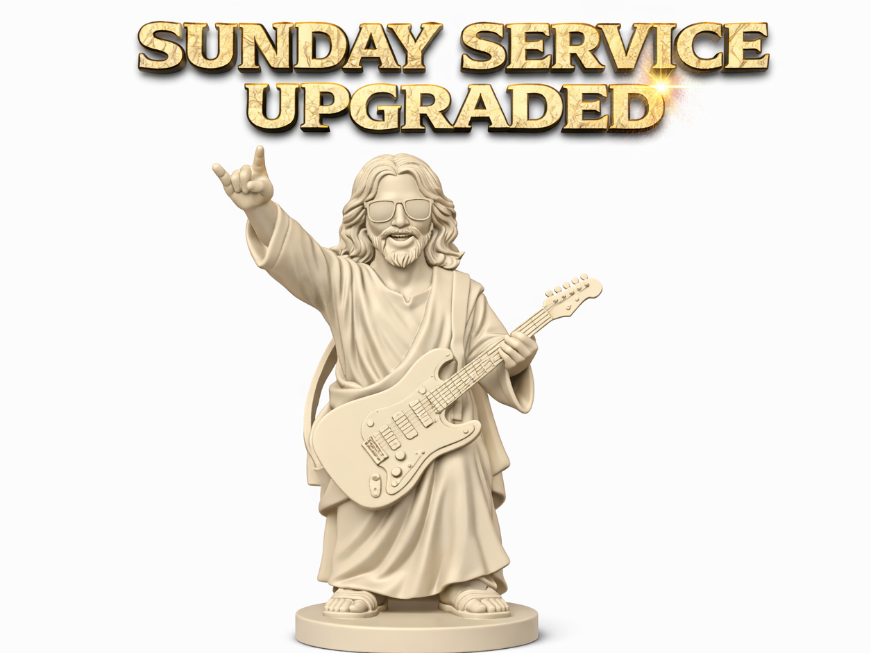 Jesus Rockstar – Guitar Shredding Statue