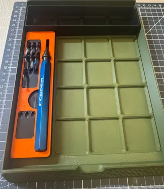 Gridfinity De-Burring tool - AMS RiserV2 Drawer 