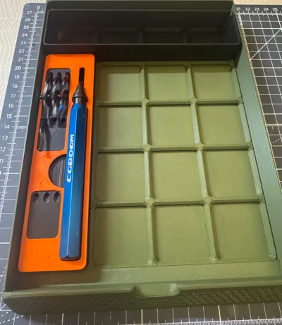 Gridfinity De-Burring tool - AMS RiserV2 Drawer 