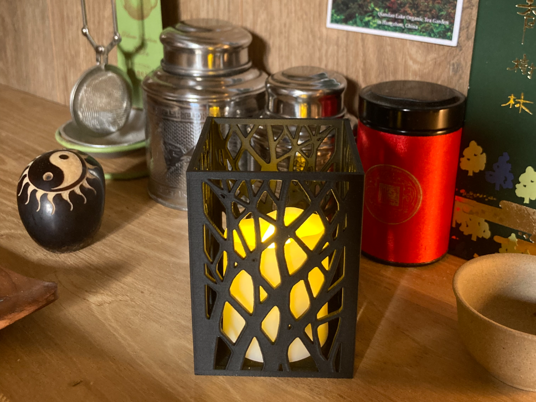 Tealight Candle Holder - Tangle Pattern - LED Lamp