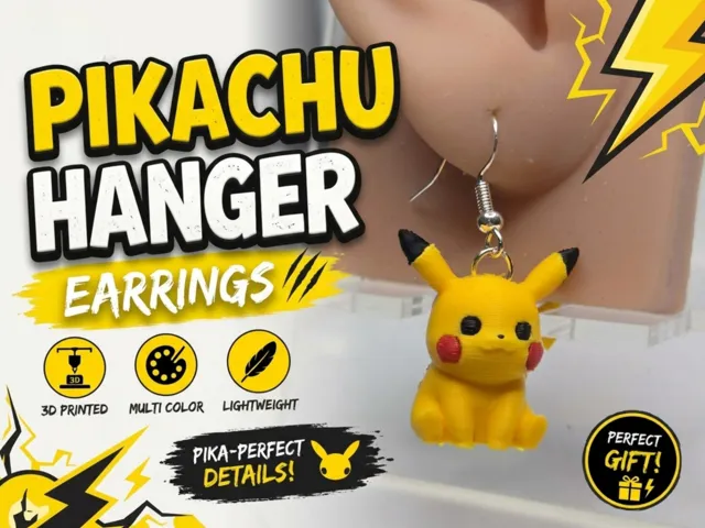 Pikachu Hanger Earrings