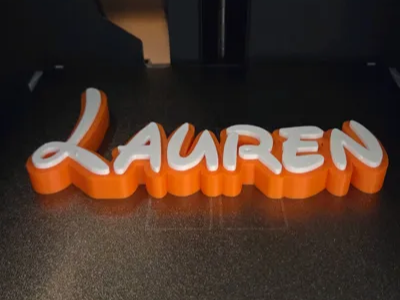 Lauren Disney Name Sign Decorated Room child Birth