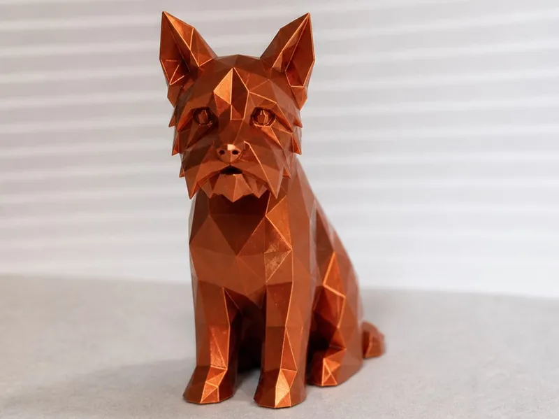 Low Poly Yorkshire Terrier Dog | Modern Home Decor