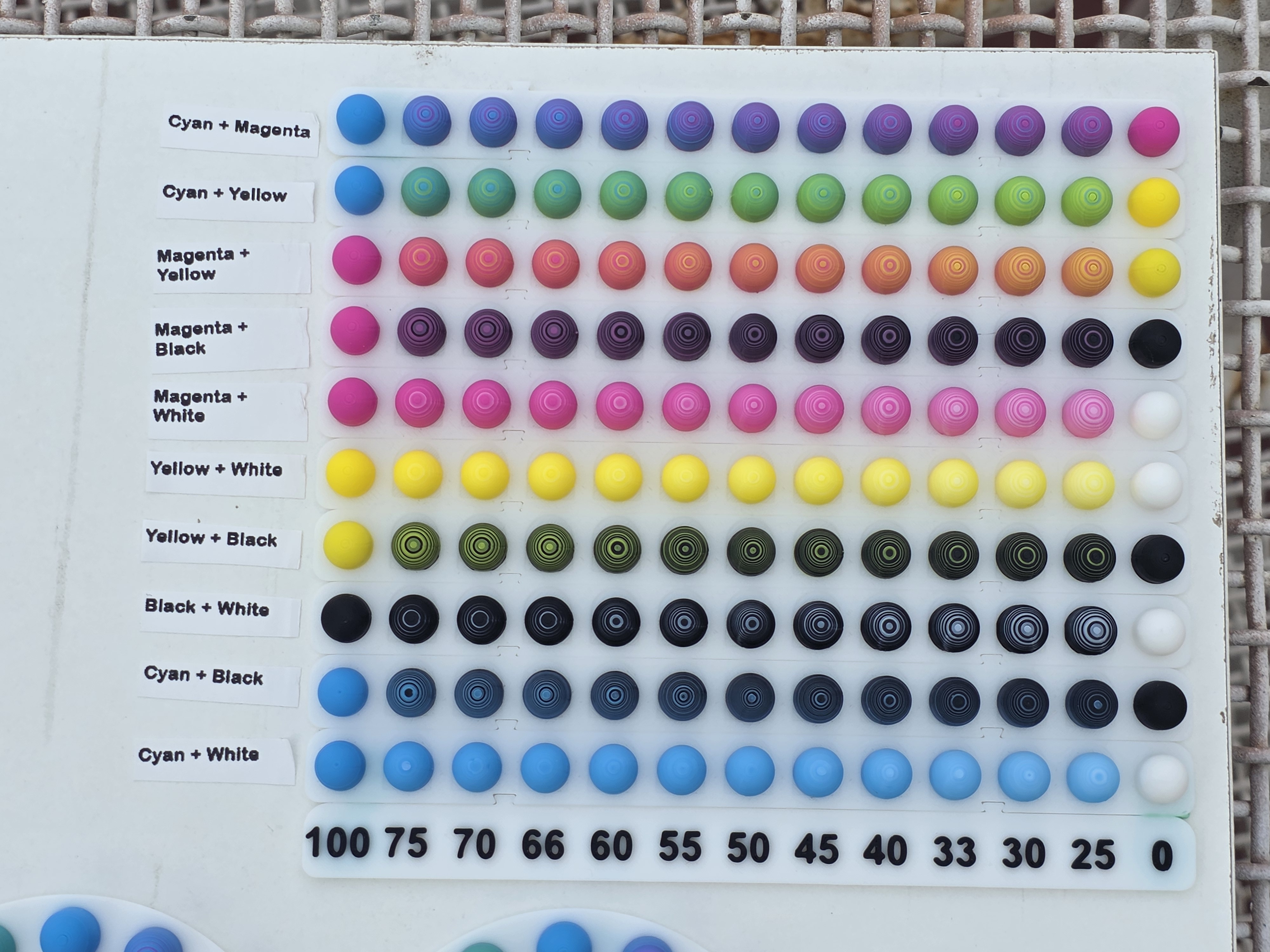 292 Color Mixes Tested on H2C - Free 3D Print Model - MakerWorld