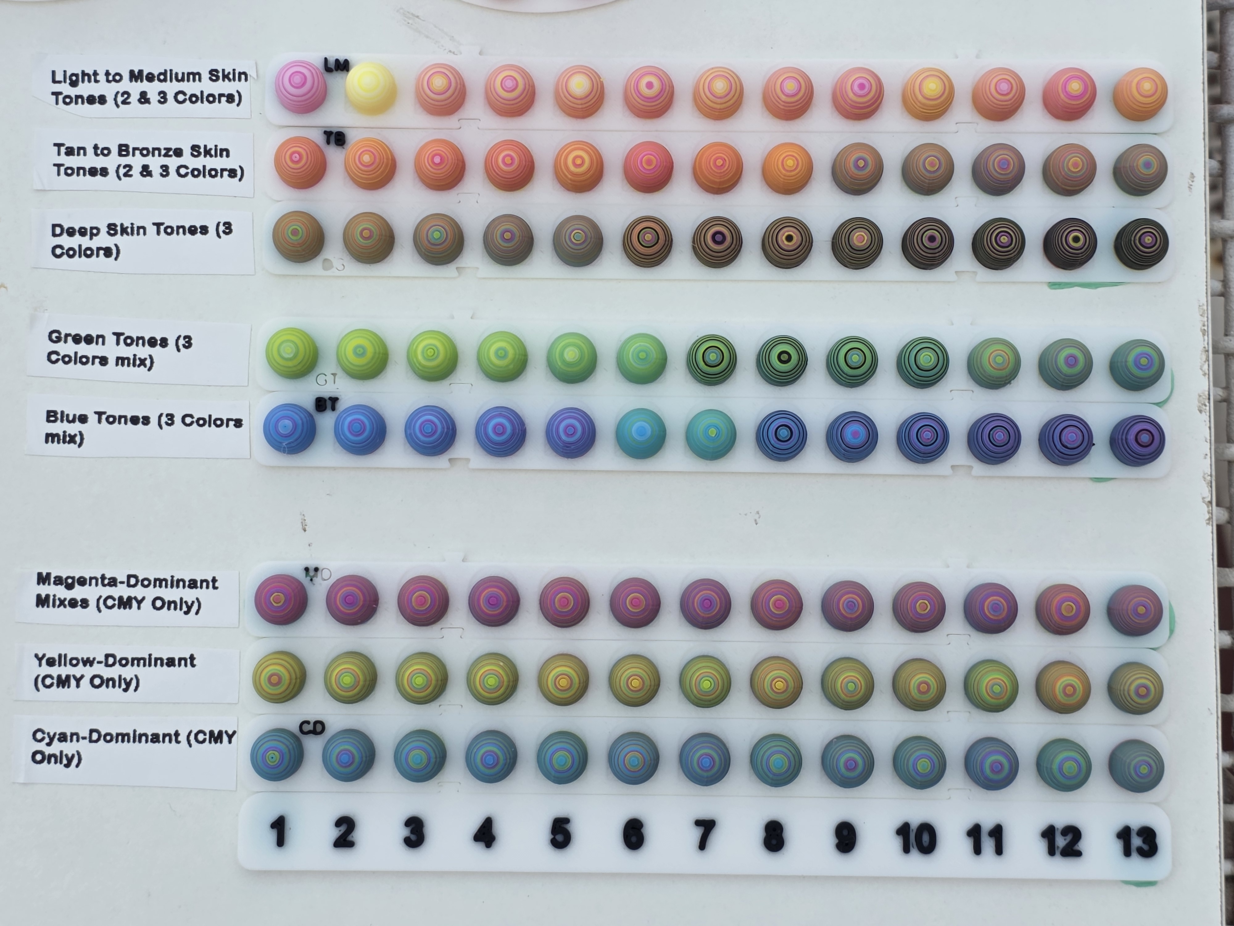 292 Color Mixes Tested on H2C - Free 3D Print Model - MakerWorld