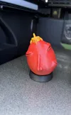 Closed eyes & mouth version -keychain hook & hole with stand
