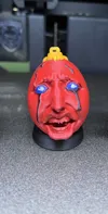 Open eyes and mouth version - keychain hook &hole with stand