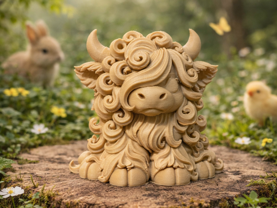 Celina Curled Highland Cow - Hair Series