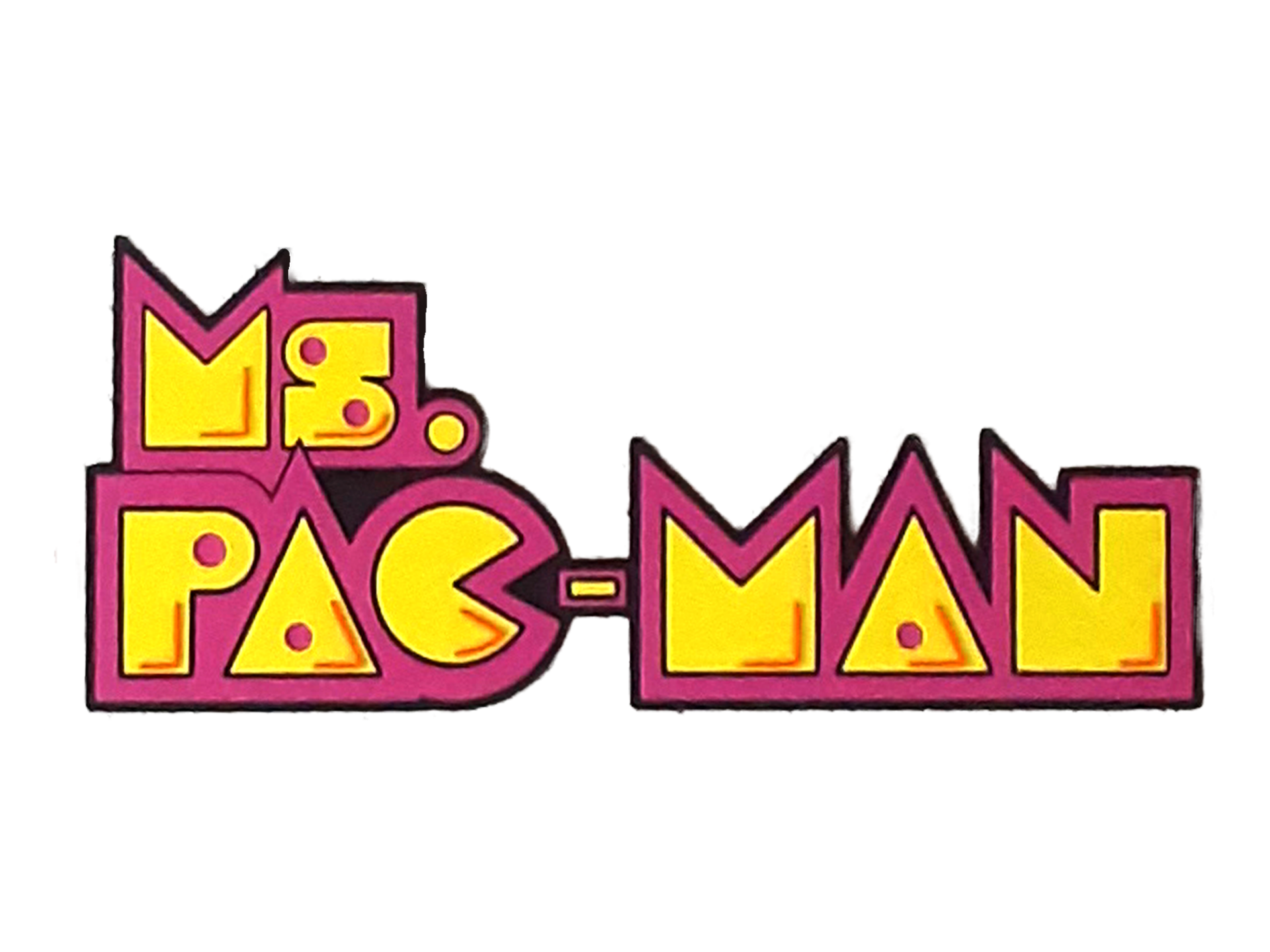 Ms Pac-Man Logo 2D Wall Art Arcade Gaming Decor