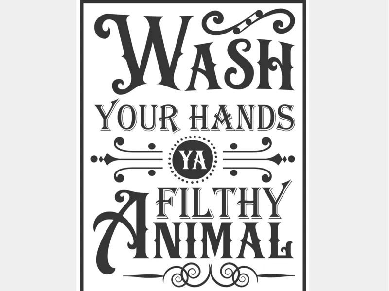 Funny Bathroom Sign - Wash your Hands!