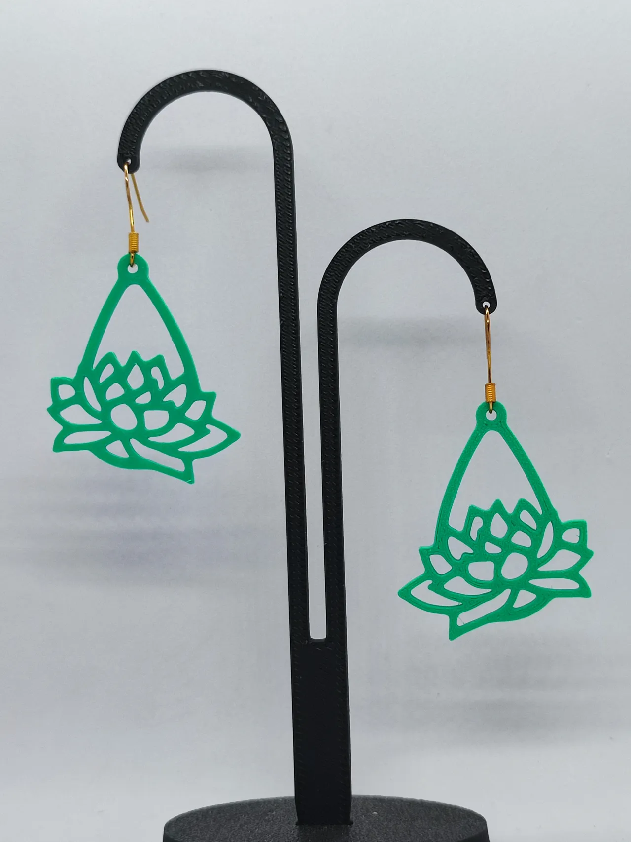 Aretes Loto Esmeralda view 3