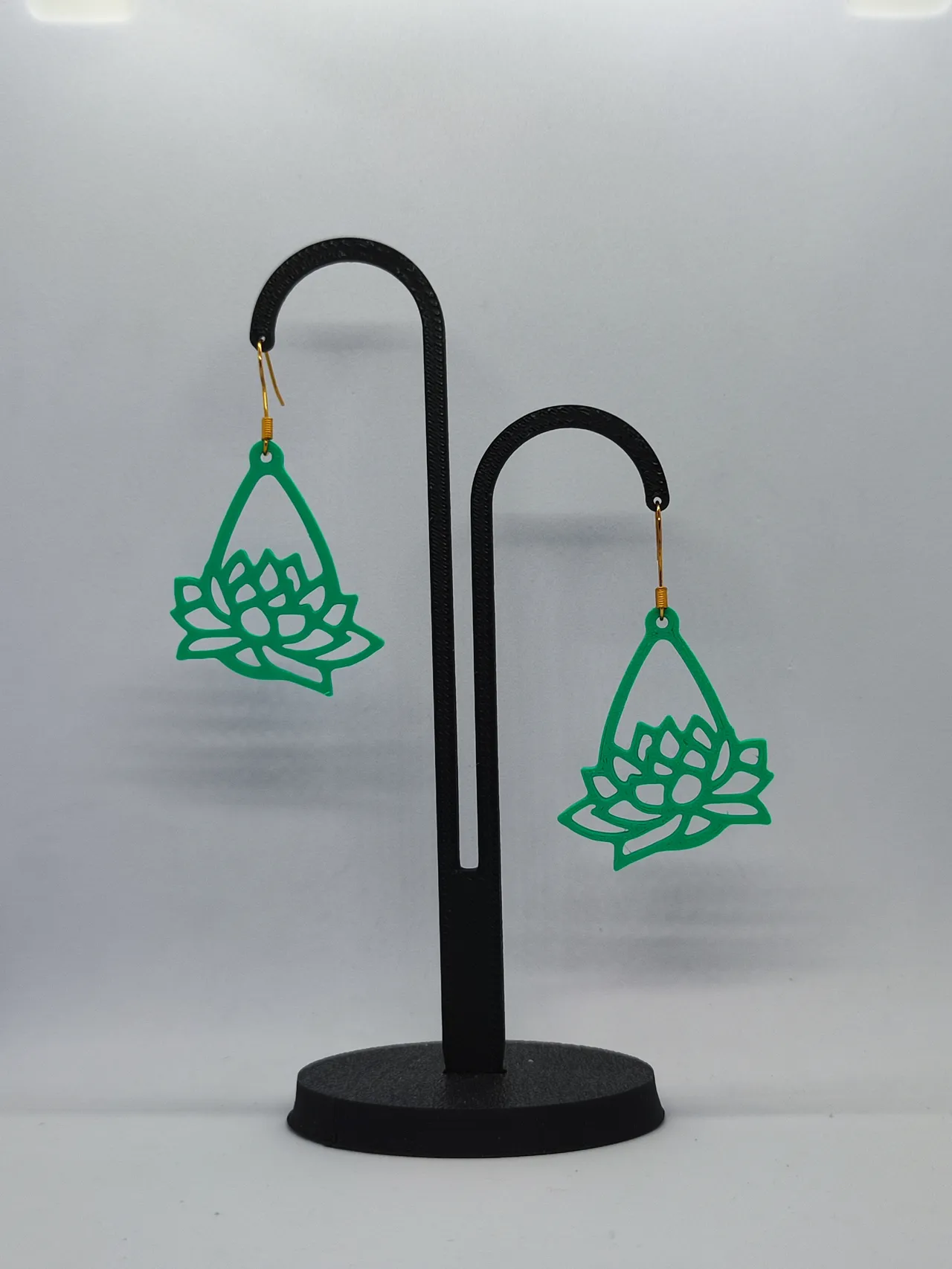 Aretes Loto Esmeralda view 2