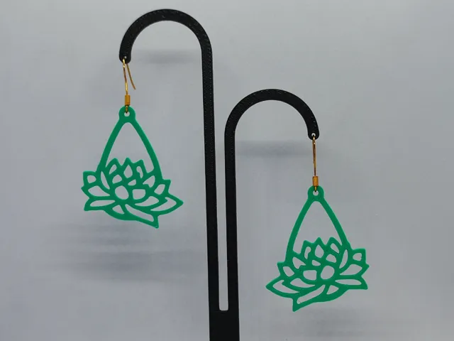 Aretes Loto Esmeralda