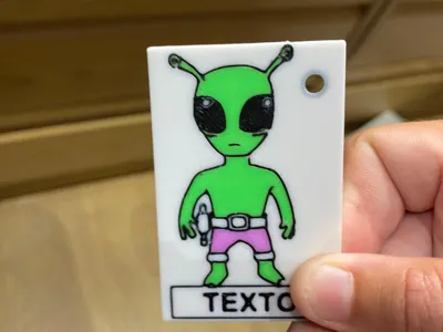Custom alien keychain