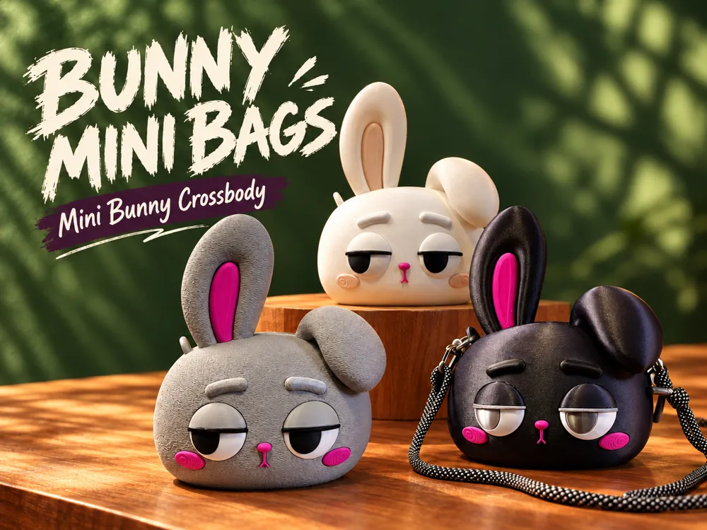 Universal Design Learning Model mini bunny pack | grumpy bunny | bunny pack - Free 3D Print Model ...