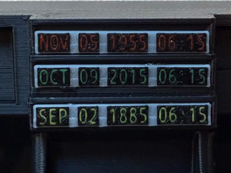 Clock Panels for One Maker Show's Delorean