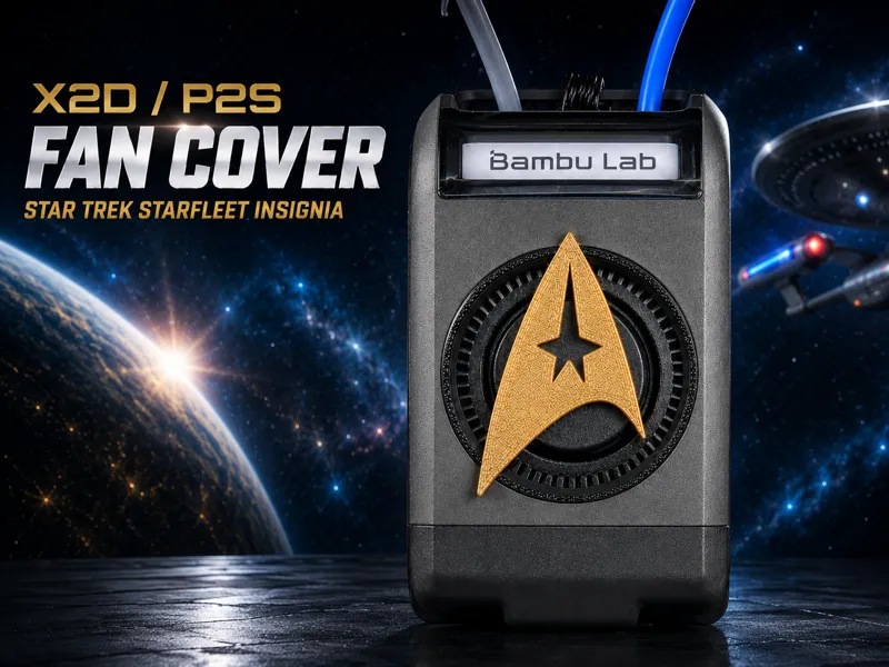 X2D / P2S Fan Cover - Star Trek Starfleet Insignia