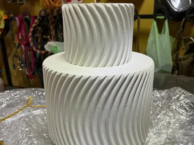 Twisted Lamp Base Core (Gypsum Mold)