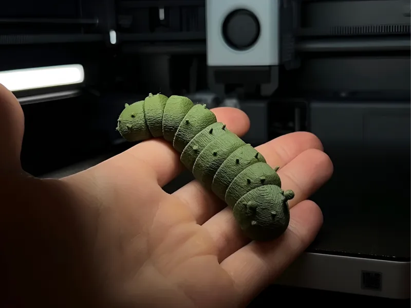Flexi Fuzzy Caterpillar - Fuzzy Skin Fidget Toy