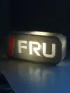 LED LAMP with Letters (to be cut on lamp) and flag 