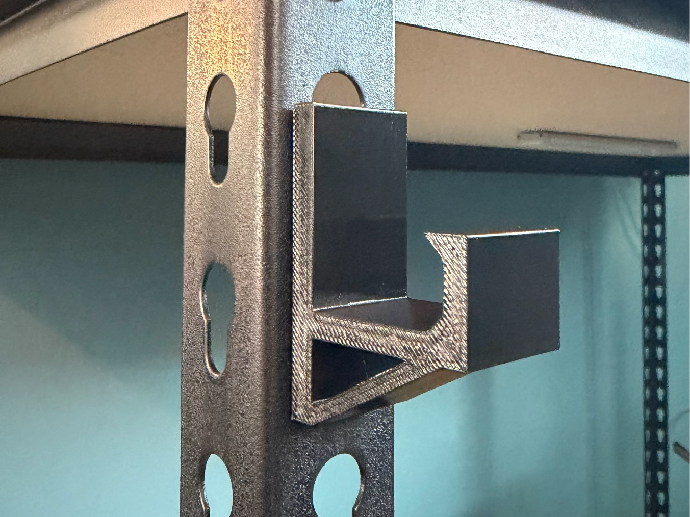 Shelf Keyhole Slot Hook 3D model