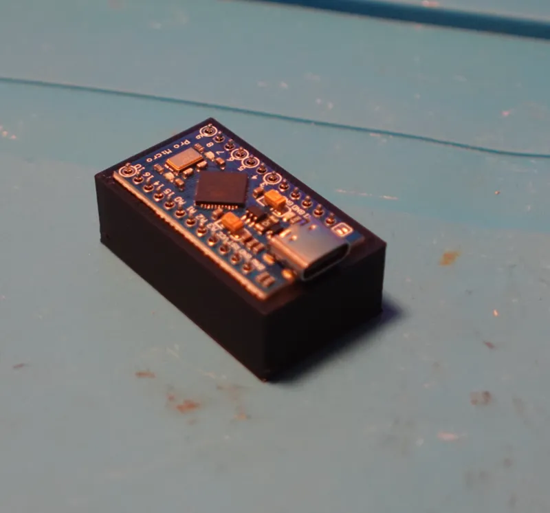 Arduino pro micro soldering jig