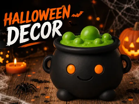 Adorno temático: Cute Witch Cauldron | Halloween Decor — referencia de MakerWorld