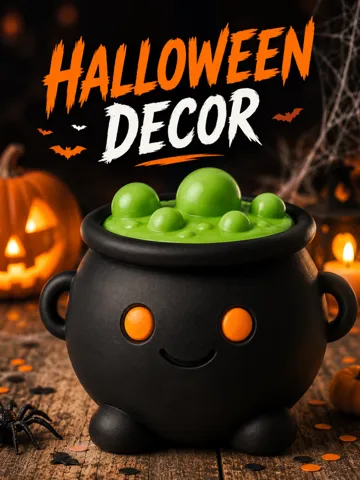 Adorno temático: Cute Witch Cauldron | Halloween Decor — vista de referencia 2