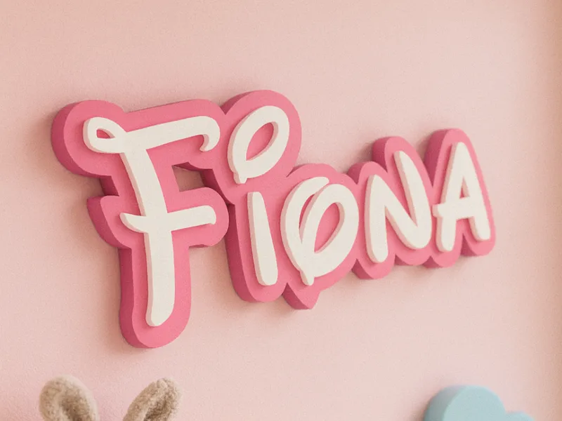 Namensschild - Fiona - Kinderzimmer