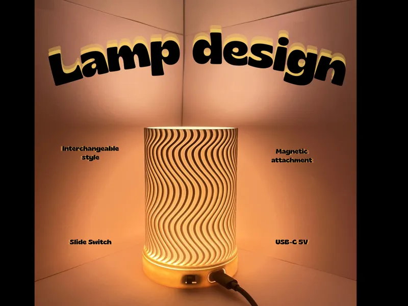 Wavy Glow Lamp – Customizable 3D-Printed Light