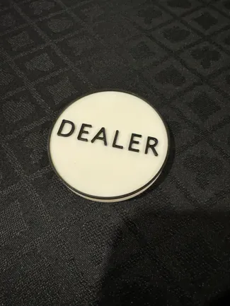 Dealer Button for Poker, Texas Hold 'Em